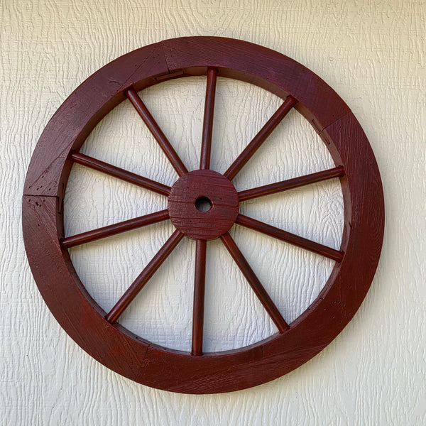 16",24",30" WAGON WHEEL NATURAL STAIN BARN WOOD WESTERN HOME DECOR RUSTIC NEW