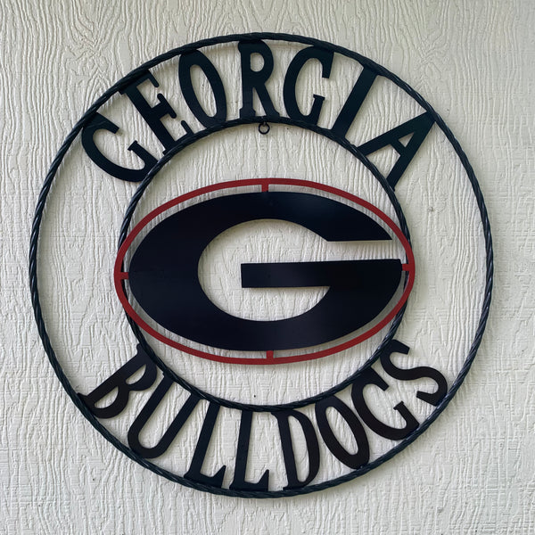 12", 18", 24", 32" GEORGIA BULLDOGS METAL SIGN VINTAGE CUSTOM TEAM ART