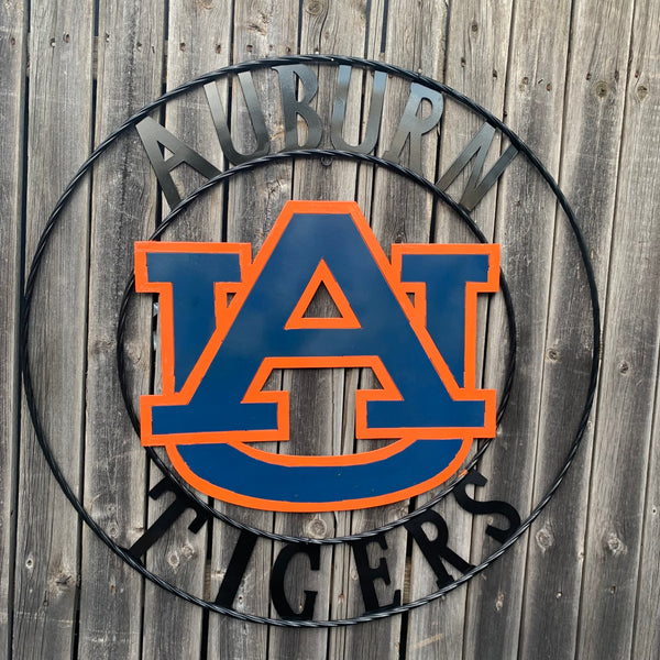 12", 18", 24", 32" AUBURN TIGERS CUSTOM METAL VINTAGE CRAFT SIGN WESTERN HOME DECOR HANDMADE