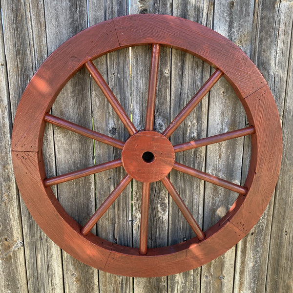 16",24",30" WAGON WHEEL BROWN BARN WOOD WESTERN HOME DECOR RUSTIC HANDMADE CRAFT