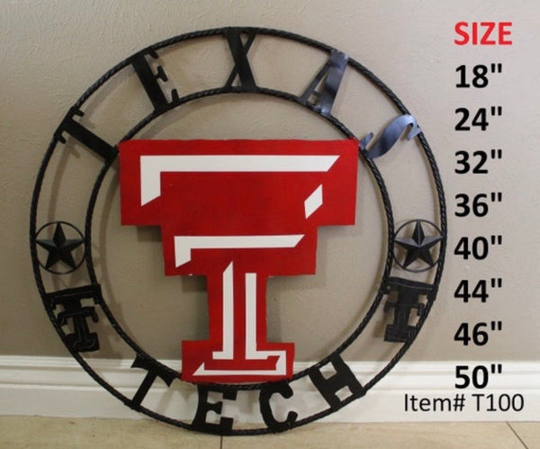 TEXAS TECH METAL COLLEGE WESTERN HOME DECOR WALL ART BRAND NEW