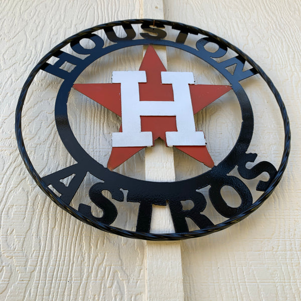 12",18",24",32",36" HOUSTON ASTROS CUSTOM METAL VINTAGE CRAFT SIGN TEAM HANDMADE