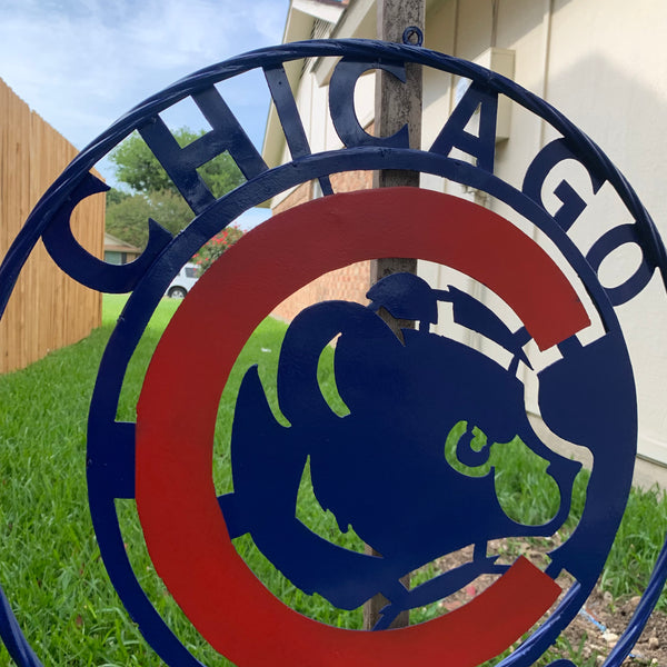 12", 18", 24", 32" CHICAGO CUBS CUSTOM METAL VINTAGE CRAFT TEAM SPORTS SIGN HANDMADE