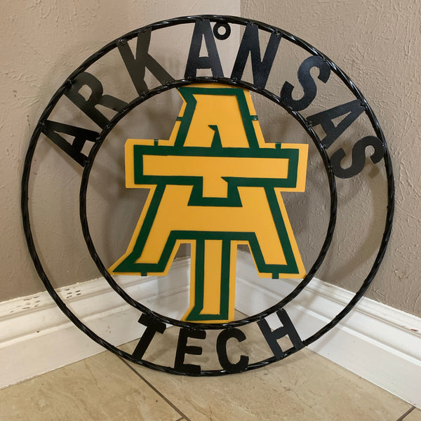 ARKANSAS TECH METAL CUSTOM VINTAGE CRAFT TEAM SIGN HANDMADE