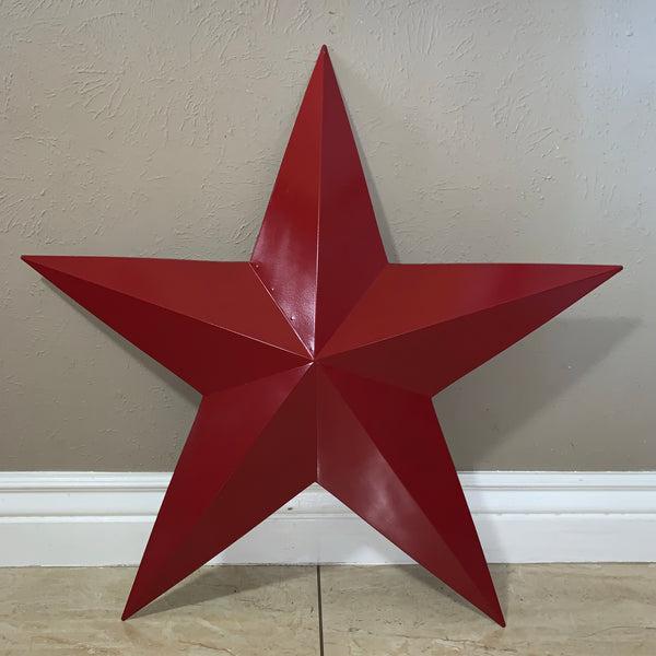 RUSTIC BURGUNDY RED BARN METAL STAR WALL ART WESTERN HOME DECOR VINTAGE RUSTIC ART NEW 3", 4",5",6",9",12", 17", 24", 30", 36