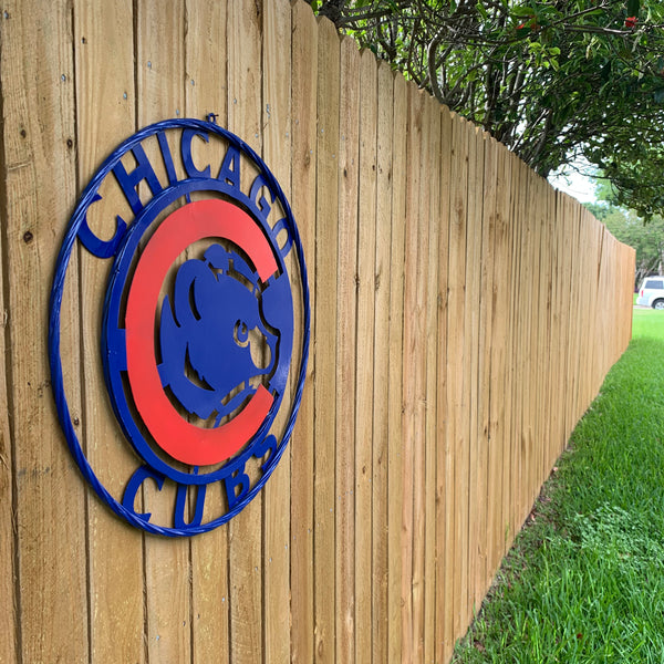 12", 18", 24", 32" CHICAGO CUBS CUSTOM METAL VINTAGE CRAFT TEAM SPORTS SIGN HANDMADE
