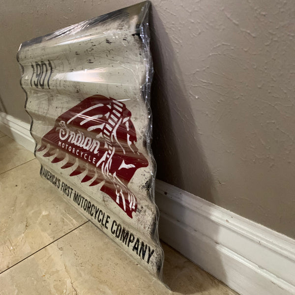 ITEM#COIND INDIAN MOTORCYCLES 24" X 18" TIN SIGN METAL ART WESTERN HOME DECOR CRAFT
