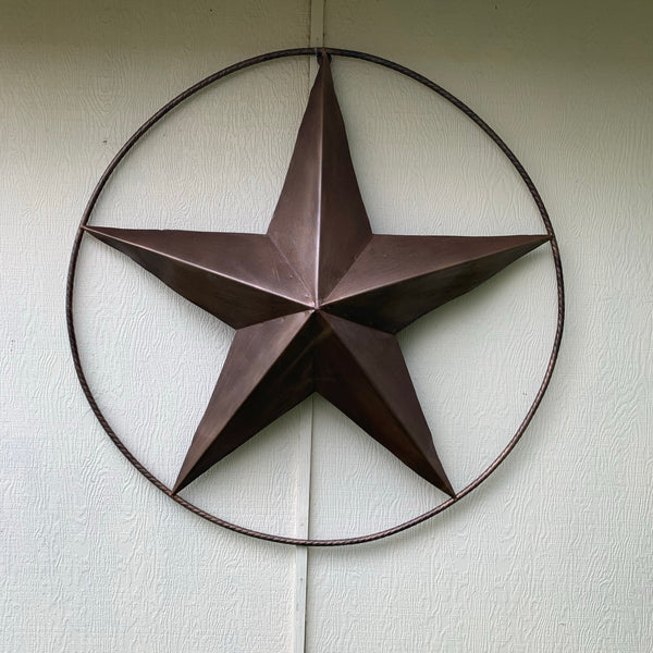 #EH10518 BRUSHED COPPER BRONZE BARN LONE STAR WESTERN HOME DECOR HANDMADE NEW