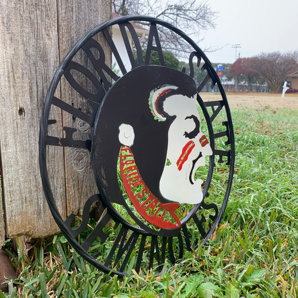 12", 18", 24", 32" FSU FLORIDA STATE SEMINOLES INDIAN LOGO METAL CUSTOM VINTAGE CRAFT TEAM SIGN