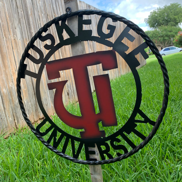 TUSKEGEE UNIV. METAL CUSTOM VINTAGE CRAFT TEAM SPORTS SIGN HANDMADE