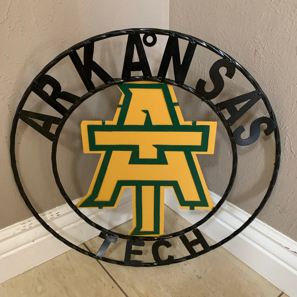 ARKANSAS TECH METAL CUSTOM VINTAGE CRAFT TEAM SIGN HANDMADE