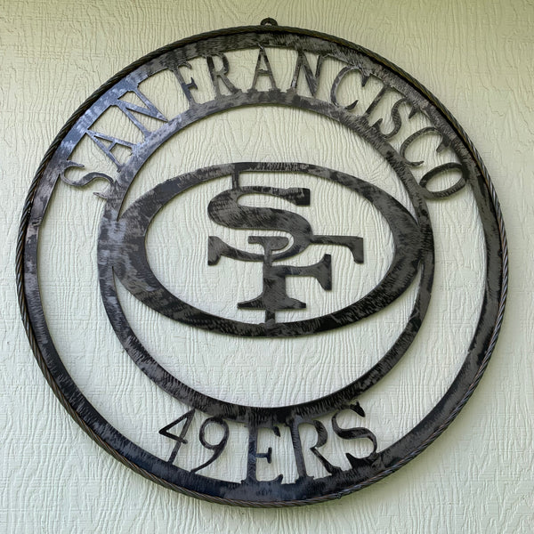 12", 18", 24", 32" SAN FRANCISCO 49ERS METAL CUSTOM VINTAGE RAW METAL CRAFT TEAM AIGN HANDMADE