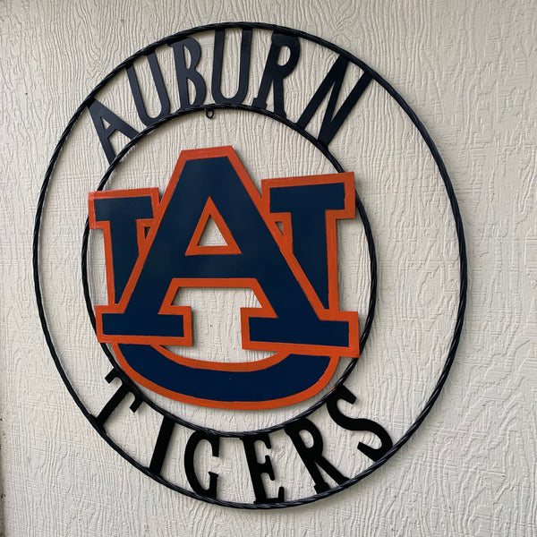 12", 18", 24", 32" AUBURN TIGERS CUSTOM METAL VINTAGE CRAFT SIGN WESTERN HOME DECOR HANDMADE