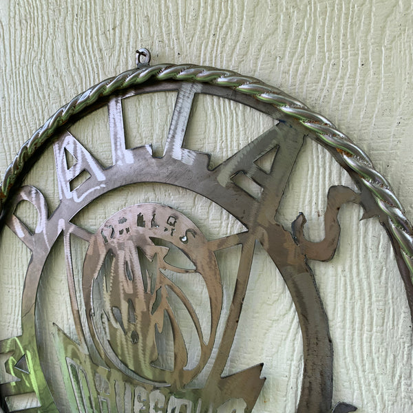 12",18", 24", 32",36" DALLAS MAVERICKS CUSTOM RAW METAL VINTAGE CRAFT TEAM SPORTS SIGN HANDMADE