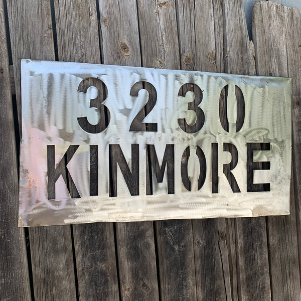 24" X 12" YOUR CUSTOM HOME ADDRESS NAME STAR METAL BARN METAL SIGN WESTERN HOME DECOR