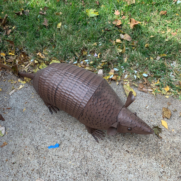 30",22",14",10" TEXAS FLAG ARMADILLO GARDEN ANIMAL SCULPTURE METAL DECOR ORNAMENT PATRIOTIC DECOR