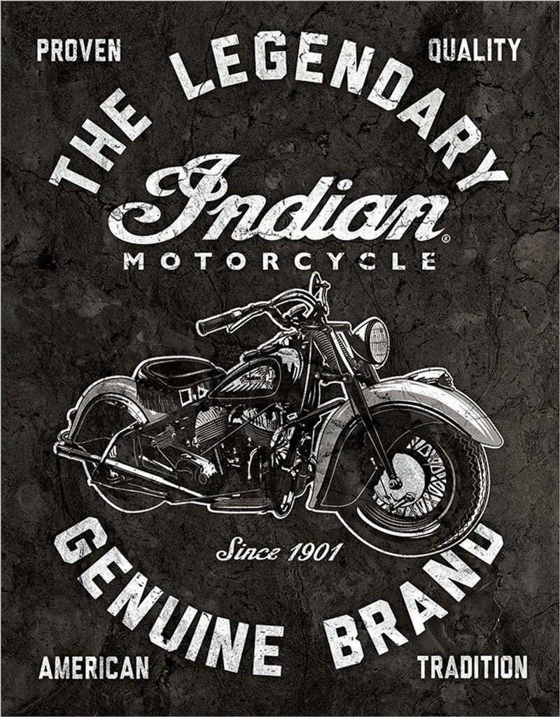 ITEM#2300 INDIAN MOTORCYCLES LEGENDARY TIN SIGN METAL ART WESTERN HOME DECOR CRAFT