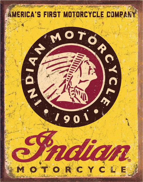 ITEM#1934 INDIAN MOTORCYCLES SINCE 1901 TIN SIGN METAL ART WESTERN HOME DECOR CRAFT
