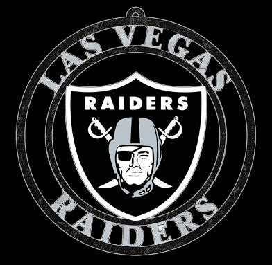 #WC113 LAS VEGAS RAIDERS MDF WOOD NFL TEAM SIGN CUSTOM VINTAGE CRAFT WESTERN HOME DECOR OFFICIAL LICENSED PRODUCT