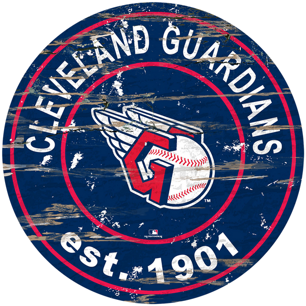 #W128 CLEVELAND GUARDIANS MDF WOOD MLB TEAM SIGN CUSTOM VINTAGE CRAFT WESTERN HOME DECOR OFFICIAL LICENSED PRODUCT