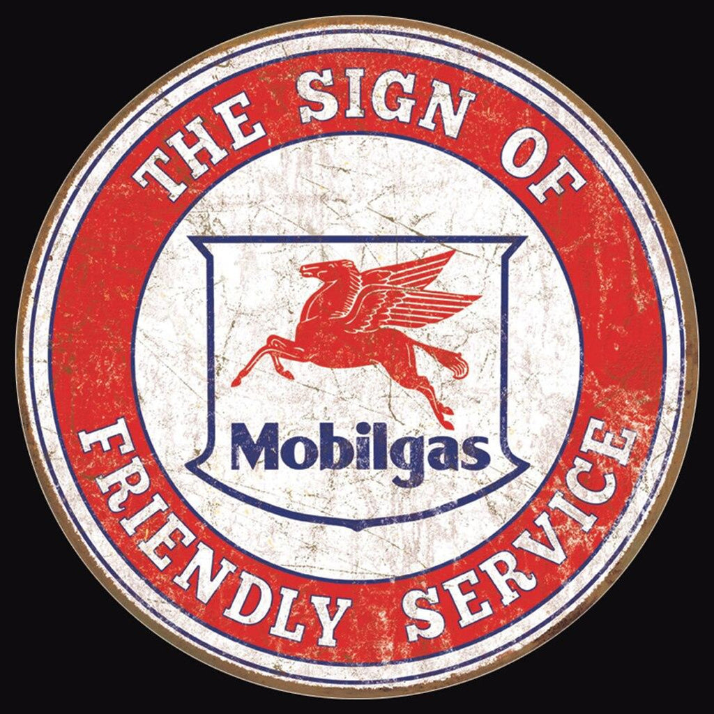 #2025 MOBILGAS FRIENDLY SERVICE TIN SIGN CUSTOM METAL ART WESTERN HOME DECOR NEW