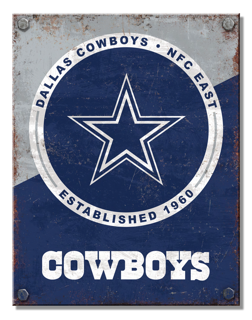 #8057 DALLAS COWBOYS NFL TIN SIGN CUSTOM METAL VINTAGE TEAM CRAFT WESTERN HOME DECOR OFFICIAL LICENSED PRODUCT