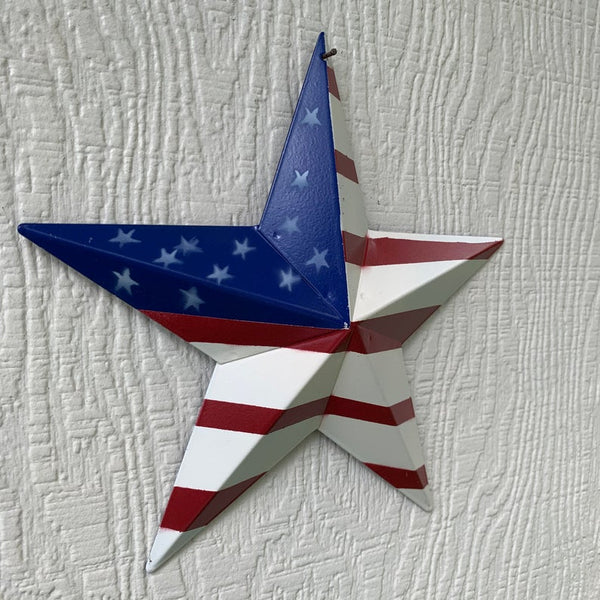 AMERICAN USA Flag Star Metal Wall Art Western Home Decor Handmade 9",12",16",24",30",34",36"