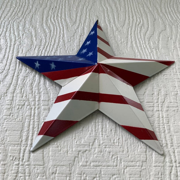 AMERICAN USA Flag Star Metal Wall Art Western Home Decor Handmade 9",12",16",24",30",34",36"