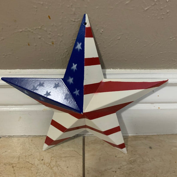 AMERICAN USA Flag Star Metal Wall Art Western Home Decor Handmade 9",12",16",24",30",34",36"