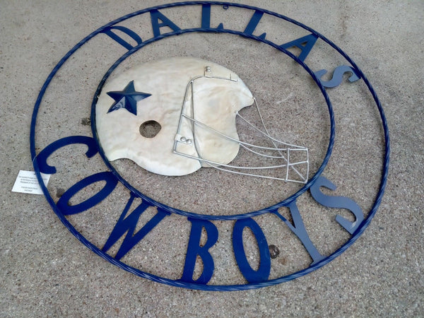 18",24" DALLAS COWBOYS CUSTOM METAL VINTAGE CRAFT TEAM WESTERN HOME DECOR