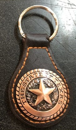 EH80011 STATE OF TEXAS KEY FOB LEATHER KEYCHAIN WESTERN FASHION ART NEW