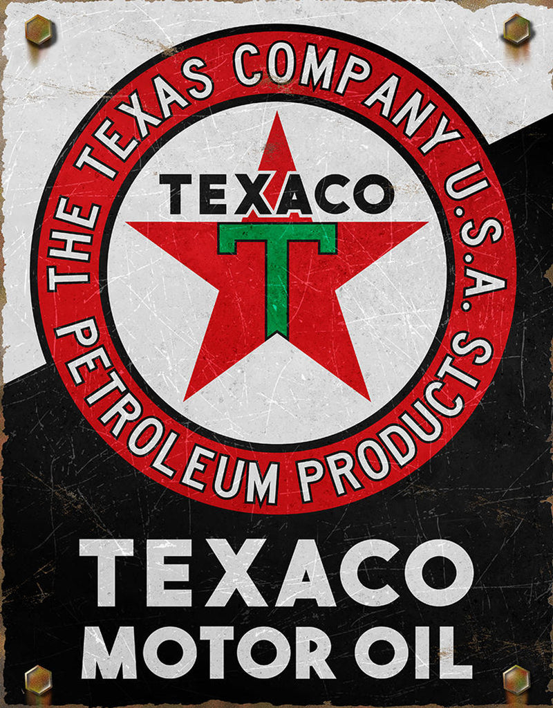 #2564 TEXACO MOTOR OIL TIN SIGN CUSTOM METAL ART WESTERN HOME DECOR NEW